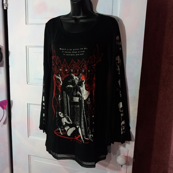 SOLD @ MARKET Killstar magick dark lord bell sleeve gothic top! Nwt! FINAL PRICE - Picture 10 of 14